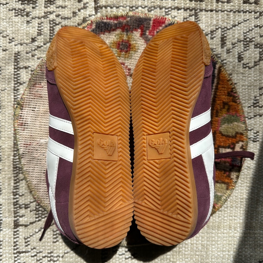 Gola Burgundy Suede “Harrier” Sneakers - Picture 4 of 7